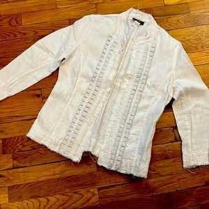 Linen White Blazer - From Saks